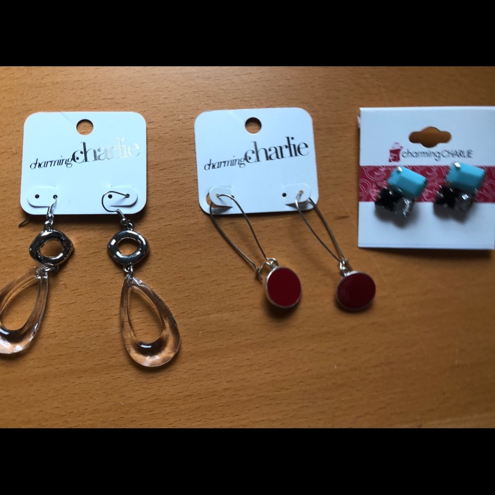 Group of Charming Charlie earrings